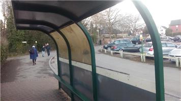 Station bus shelter repaired