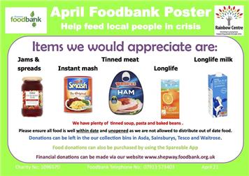 FOOD BANK DONATIONS- APRIL