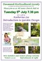 Talk on July 5th -  Introduction to Garden Design