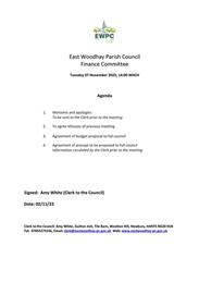 Finance Committee Meeting 07/11/23