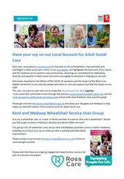 Have Your Say on Local Adult Social Care