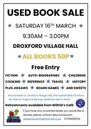 The Used Book Sale returns on Saturday 16th March