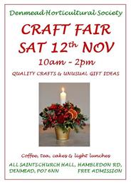 Craft Fair Saturday 12th November
