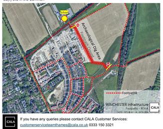 Notice of footpath closure in Kings Barton