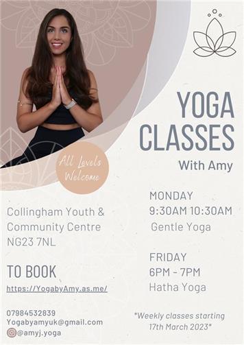  - Two new yoga classes starting at the Youth and Community Centre