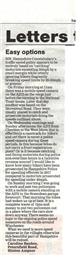 Caroline Bankes letter to The Chronicle