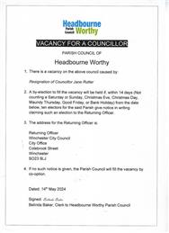 Resignation of a Councillor