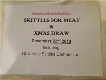 Skittles for Meat & Xmas Draw