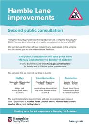 Hamble Lane Improvements - Second consultation
