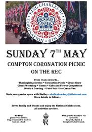 Compton Coronation Picnic on the Rec, Sunday 7th May