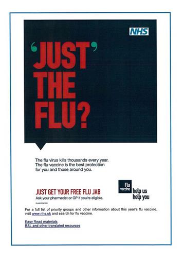 - NHS advice on flu jabs