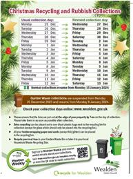 WDC Xmas Recycling and Rubbish Collections