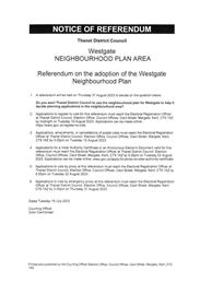 Referendum Westgate Neighbourhood Plan