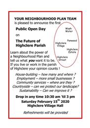 Highclere Neighbourhood Plan Public Open Day 15th Feb