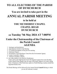 ANNUAL PARISH MEETING- 7th May 2024