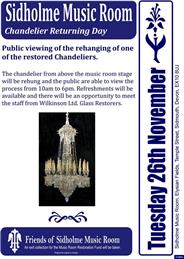 Timelapse of Sidholme's restored chandelier being rebuilt