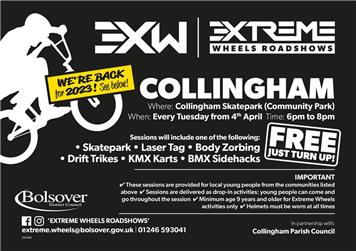 Extreme Wheels is back in Collingham Skatepark!