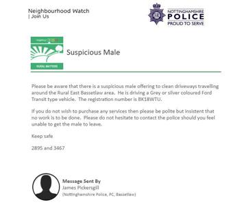  - Neighbourhood Watch Alerts