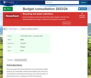  - Budget Consultation 2023/2024