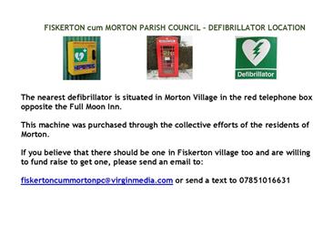  - Do you want a Defibrillator in Fiskerton?