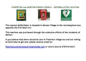 Do you want a Defibrillator in Fiskerton?