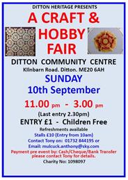 Craft & Hobby Fair - Ditton Heritage Centre