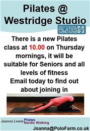 New Pilates Class on Thursday Mornings