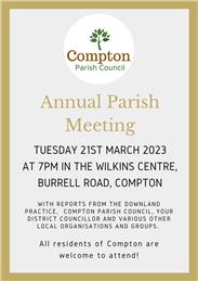 Annual Parish Meeting 21st March 2023