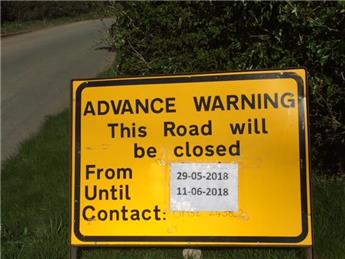 Change of Dates for Road Closure ....
