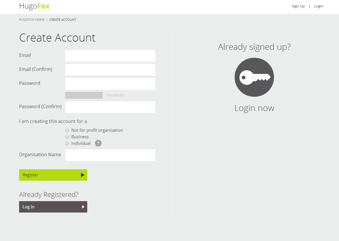 Figure 1 Create Account