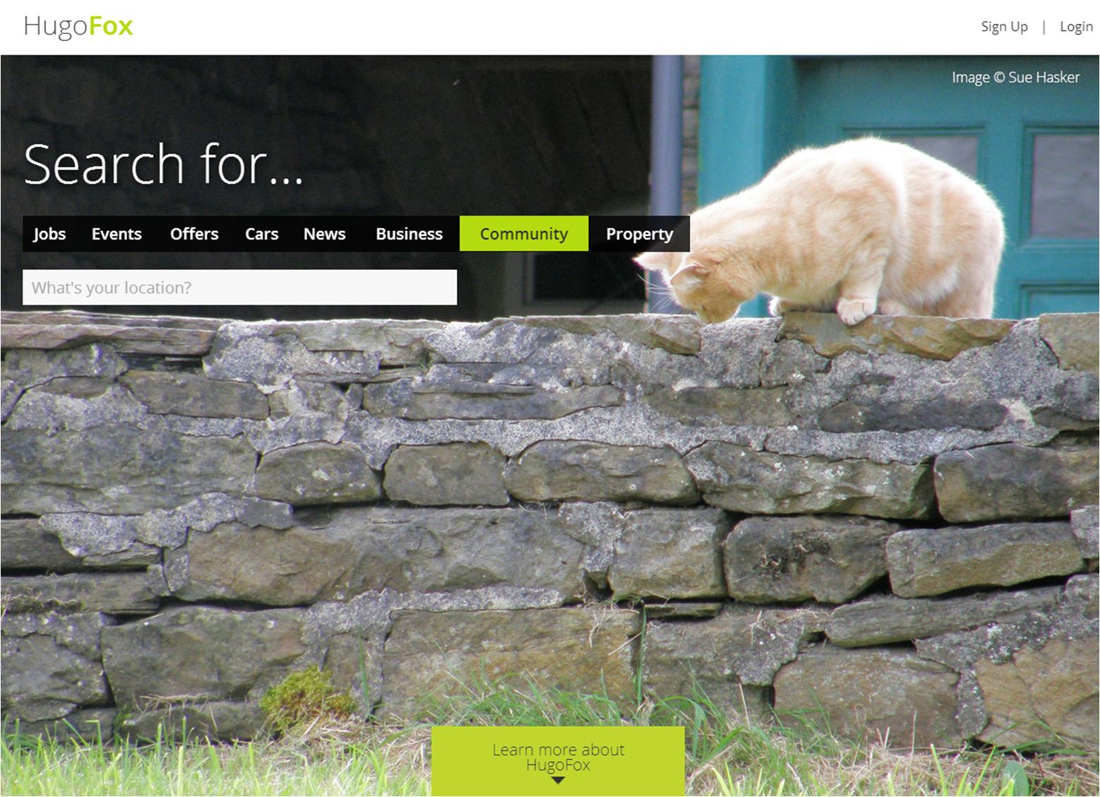 Figure 27 Hugofox Home Page