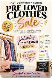 Pre Loved Clothes Sale in aid of North West Cancer Research
