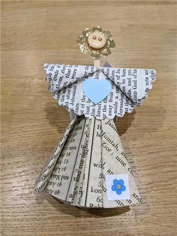 Keepsake made from old bibles - Forget-Me-Not Church Service and Tea