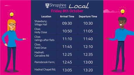  - Shropshire Local mobile at Shawbury, Clive, and Hadnall Friday 8 October