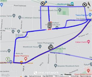 Temporary Road Closure, Suspend One-Way & Prohibition Of Parking - Various Roads, Margate - From 31st October 2022 (Thanet District)