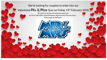 Valentines Mr & Mrs Quiz Night