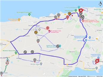 Temporary Road Closure - A28 Canterbury Road, Westgate - 31 May 2022 for 1 night between 00:00hrs and 05.00hrs