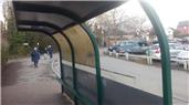 Station bus shelter repaired