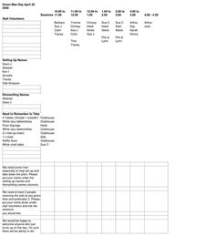 green man day schedule