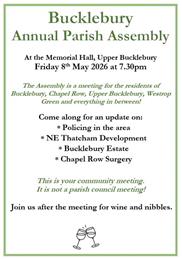 Bucklebury Annual Parish Assembly - Friday 8th May