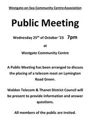 Westgate Community Centre Public Meeting - Mast
