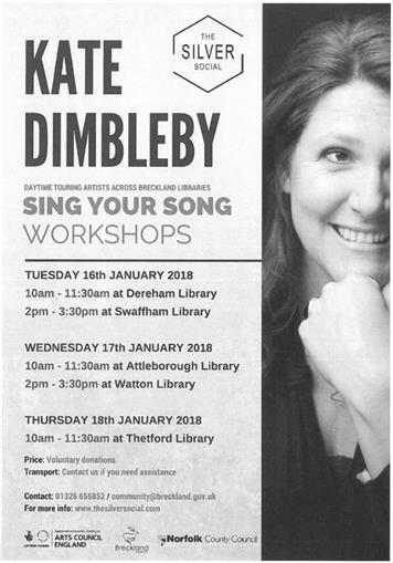  - Kate Dimbleby..Sing Your Song workshops