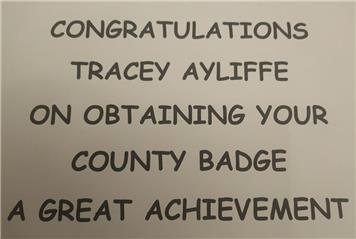Congratulations Tracey - well done