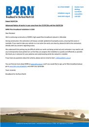Advanced notice of works from 27th - 29th July 2026