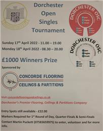 Dorchester Open Singles Circuit Draw