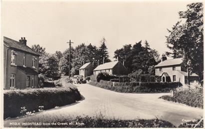 Medstead from the Green ~ Postmarked 06.09.1955 - New Postcards added to website