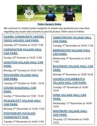 Police Surgeries - October/November