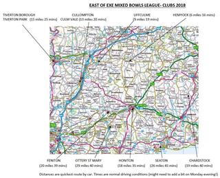 Distances to East of Exe clubs
