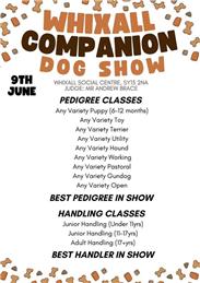 Whixall Companion Dog show Sunday 9th June 2024