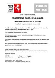 Broomfield Road Closure